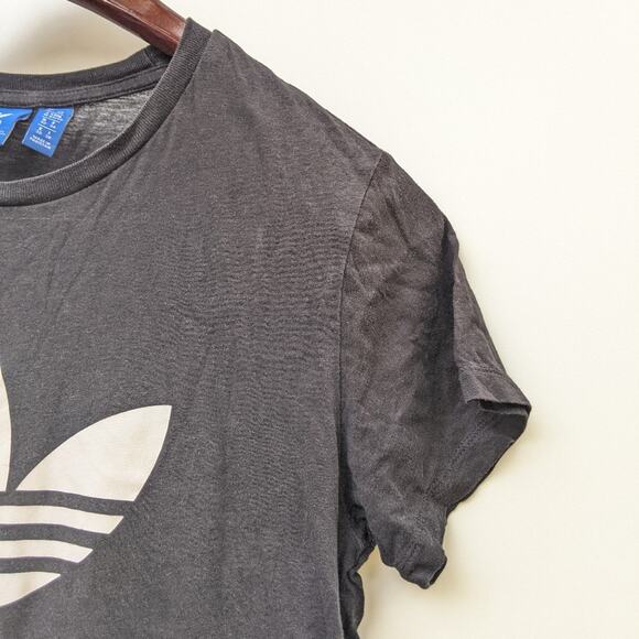 Adidas Originals Trefoil Logo Tee Black XS - Picture 3 of 7